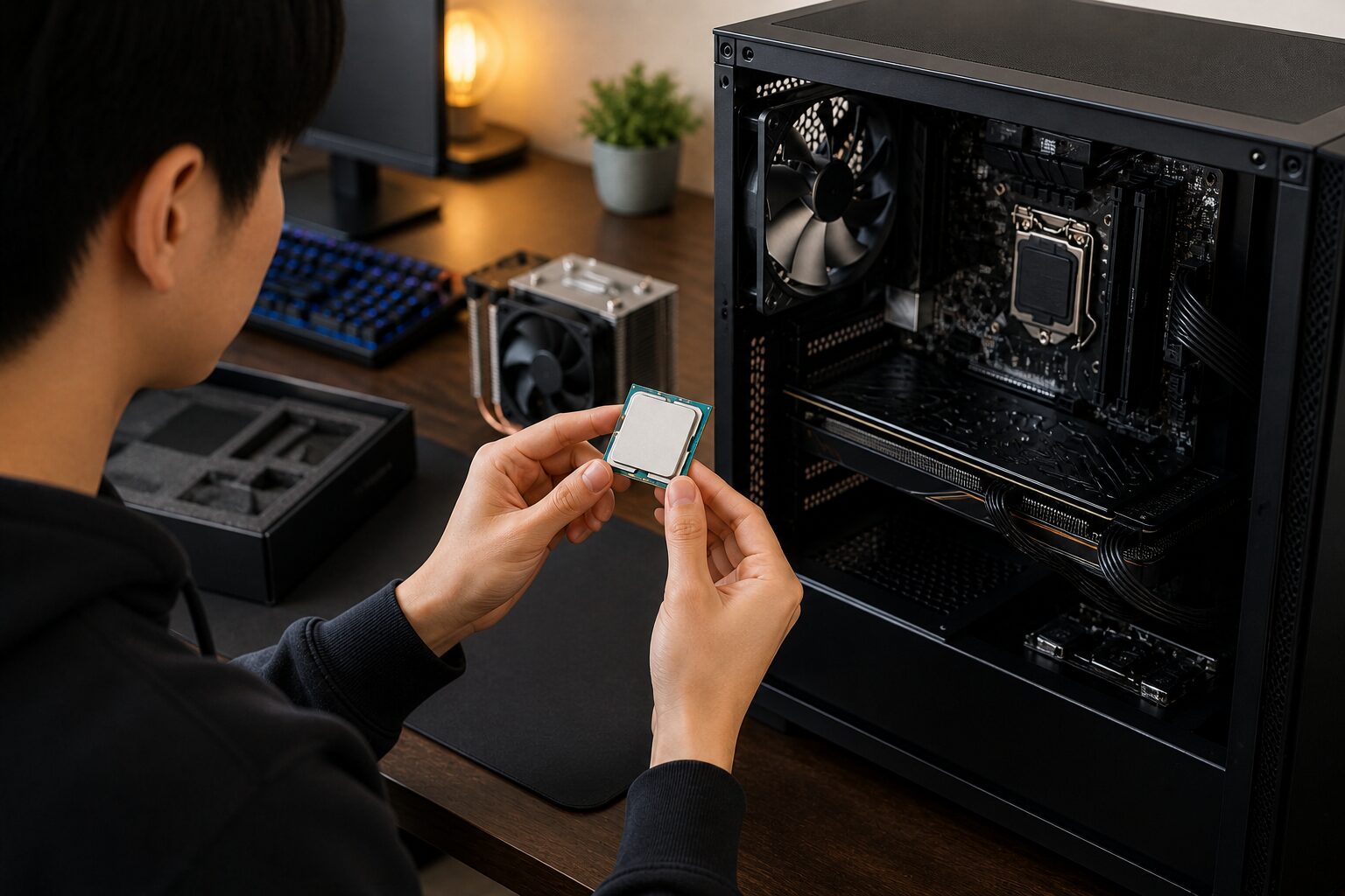ゲーミングPCのCPUを確認しているイメージ画像